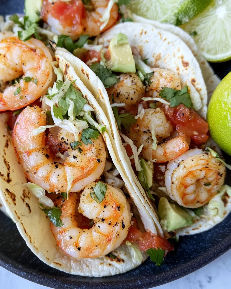 Homemade Crispy Lemon Garlic Butter Shrimp Tacos photo