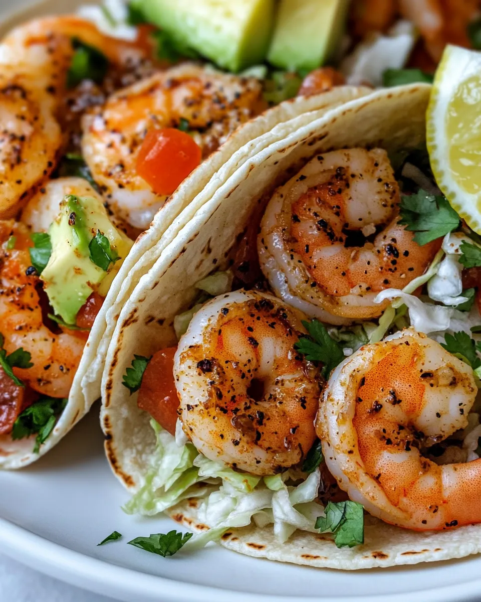 Easy Crispy Lemon Garlic Butter Shrimp Tacos dish photo