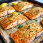 Homemade Crispy Parmesan Crusted Salmon with Lemon Cream recipe photo
