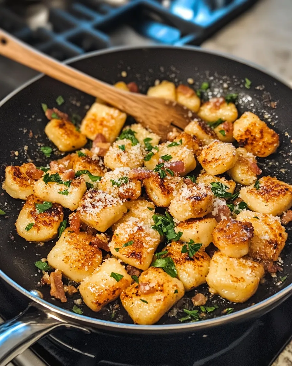 Classic Garlic Parmesan Gnocchi with Crispy Pancake-Style Seared Sides image