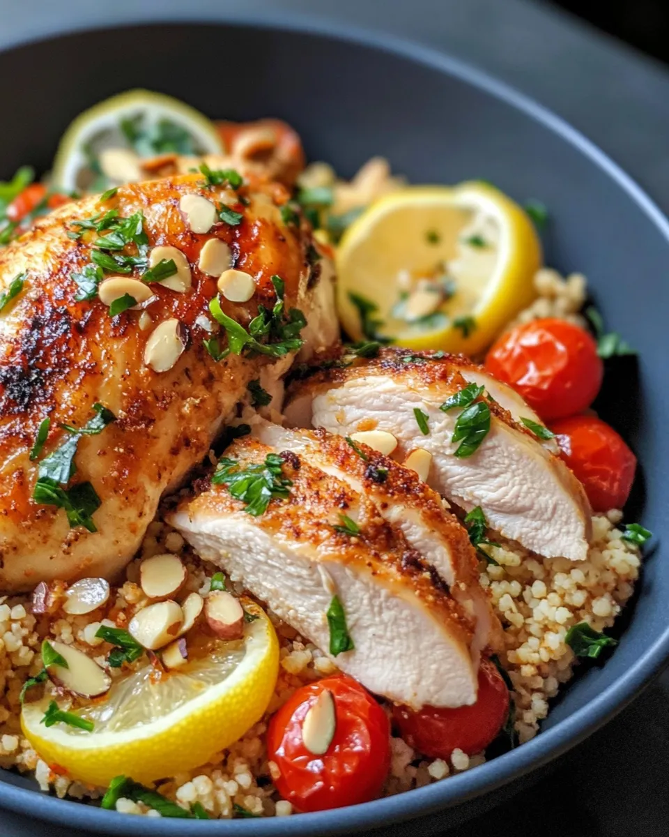 Easy Harissa Roasted Chicken with Lemon Couscous food shot