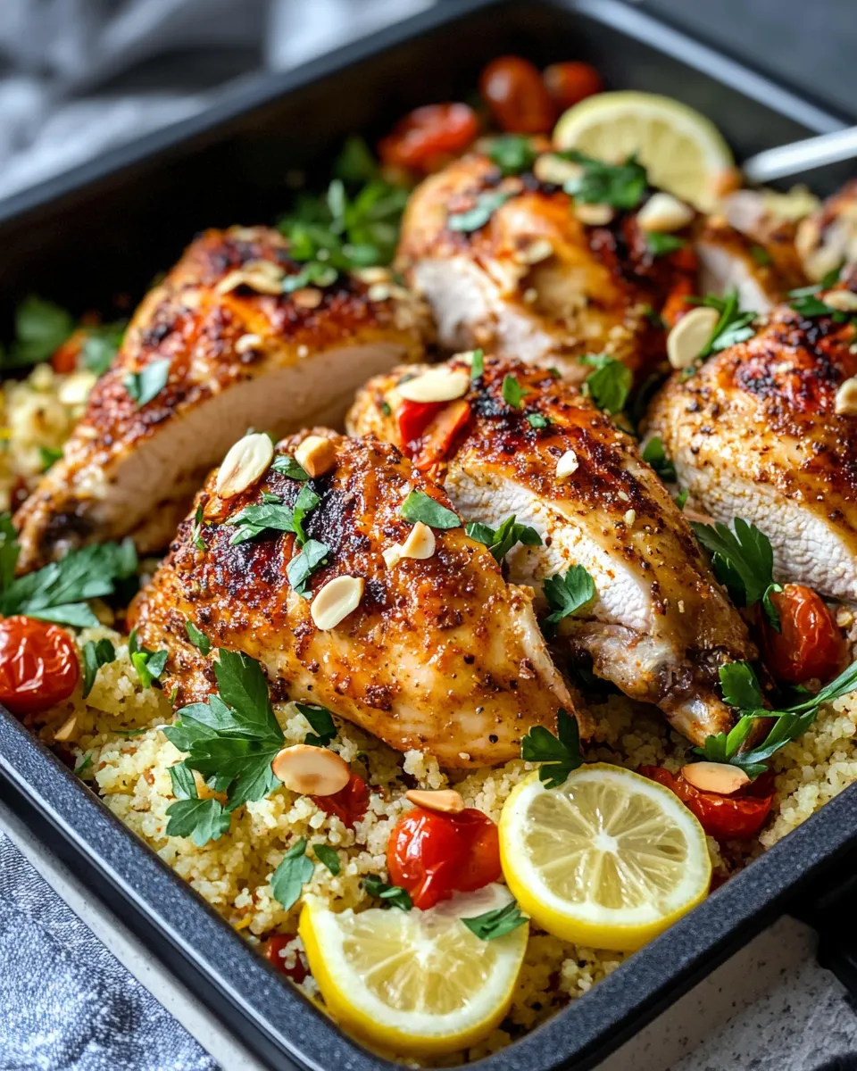 Delicious Harissa Roasted Chicken with Lemon Couscous image