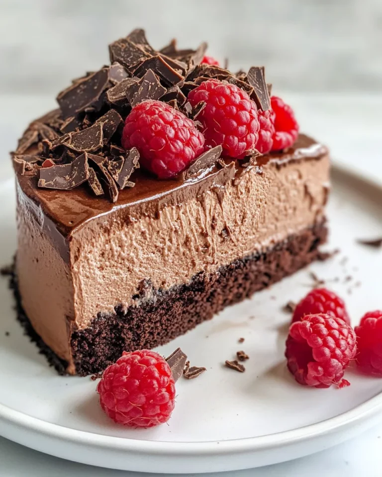 Homemade Heavenly Raspberry Chocolate Mousse Cake with a Silky Finish photo