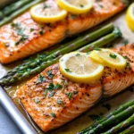 Homemade Honey Butter Garlic Salmon Sheet Pan Dinner photo