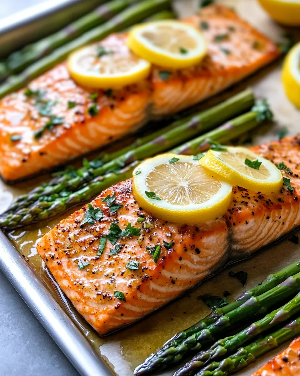 Homemade Honey Butter Garlic Salmon Sheet Pan Dinner photo