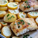 Homemade Lemon Garlic Butter Cod with Crispy Potatoes photo