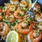 Homemade Lemon Herb Roasted Shrimp with Orzo Pilaf photo