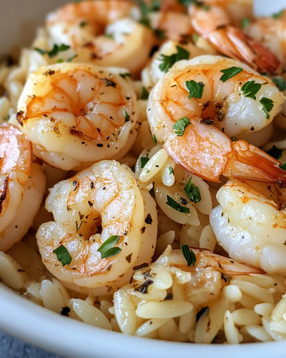 Easy Lemon Herb Roasted Shrimp with Orzo Pilaf recipe photo