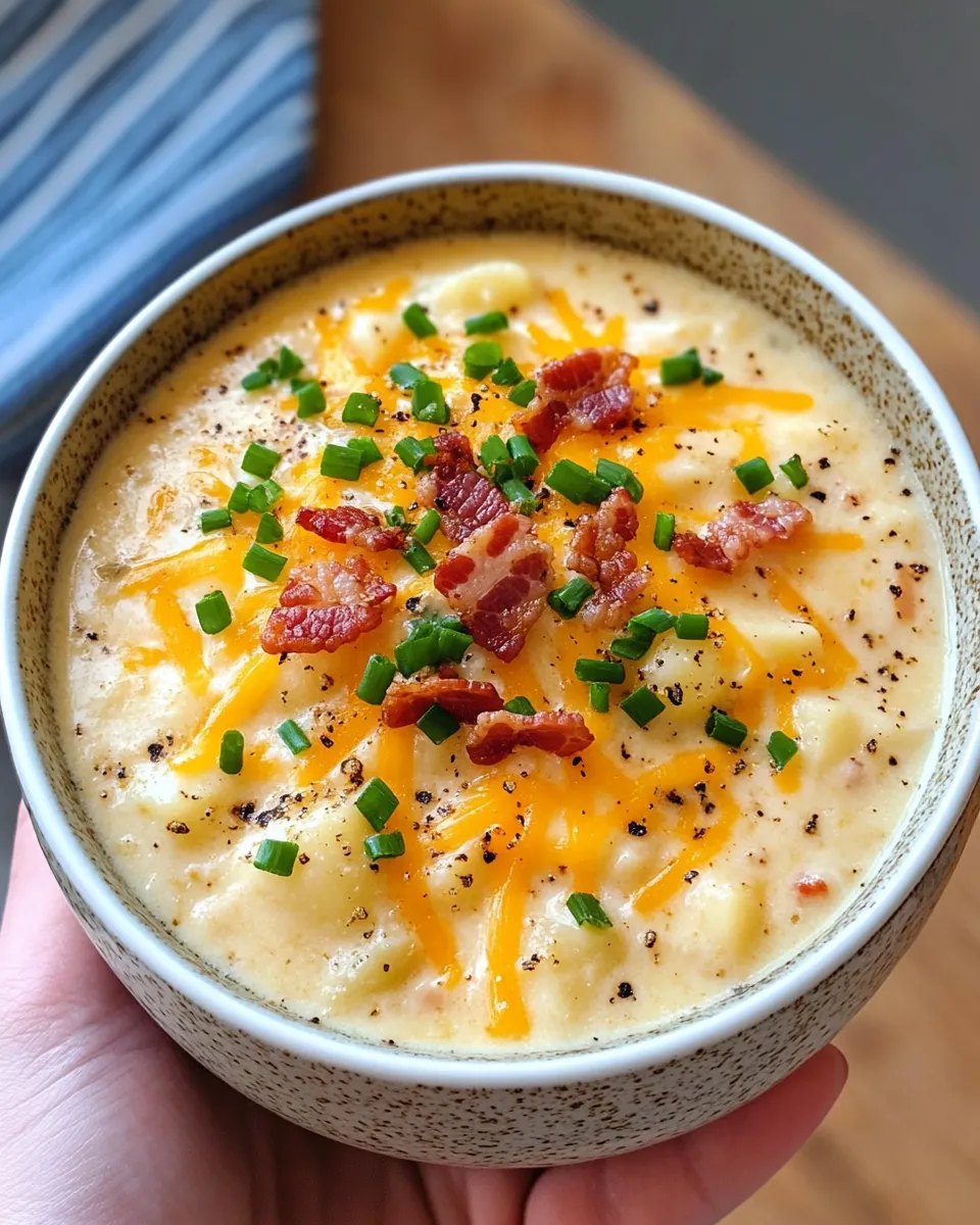 Classic Loaded Baked Potato Soup with Cheddar and Chives image
