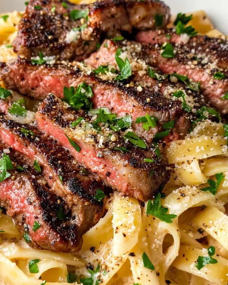 Homemade One-Pot Creamy Spicy Garlic Butter Steak & Pasta photo