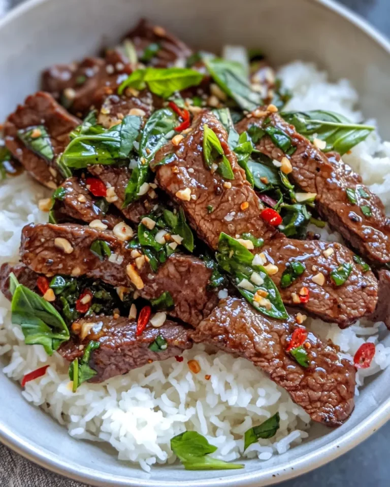 Homemade Spicy Thai Basil Beef with Jasmine Rice recipe photo