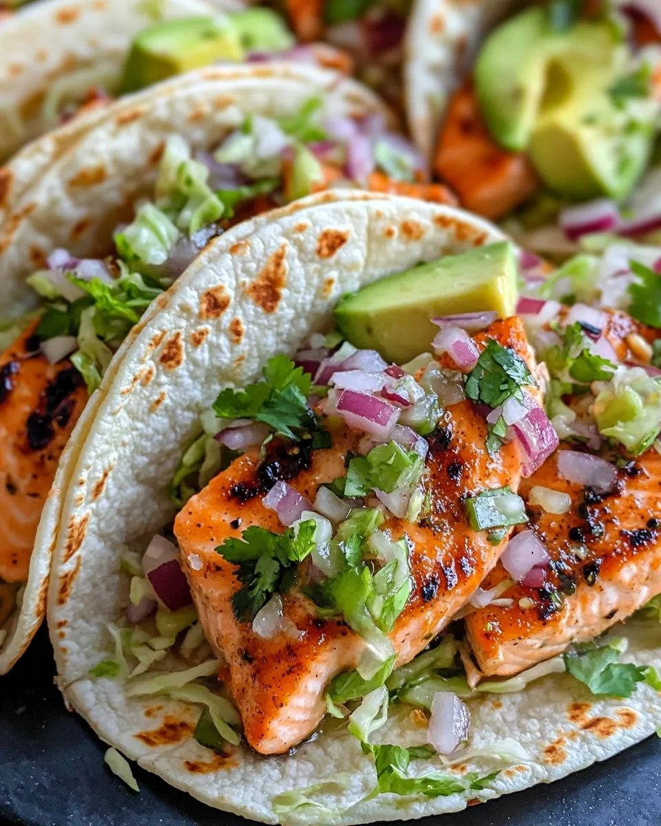 Classic Sweet Chili Lime Salmon Tacos with Cabbage Crunch picture