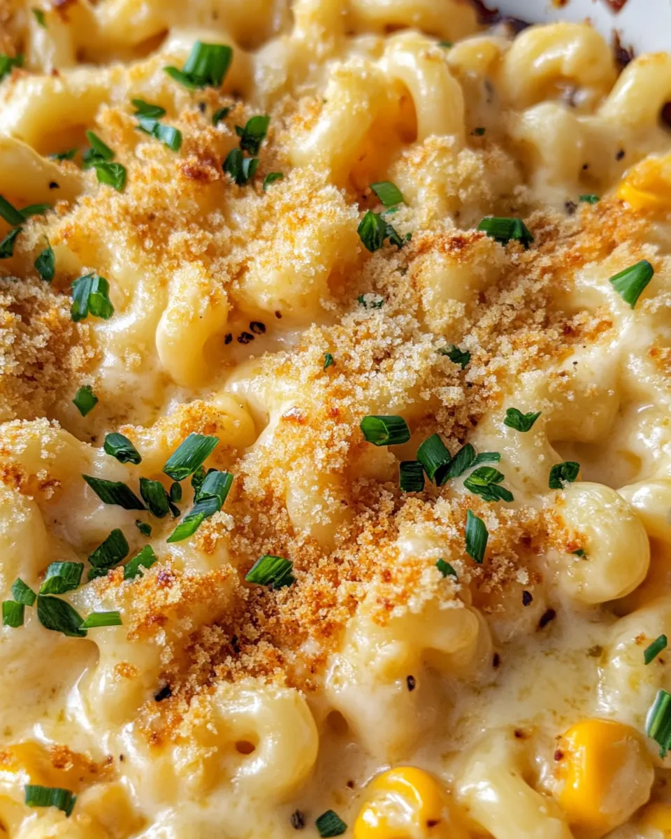 Delicious Sweet Corn Elote Mac and Cheese Bake picture