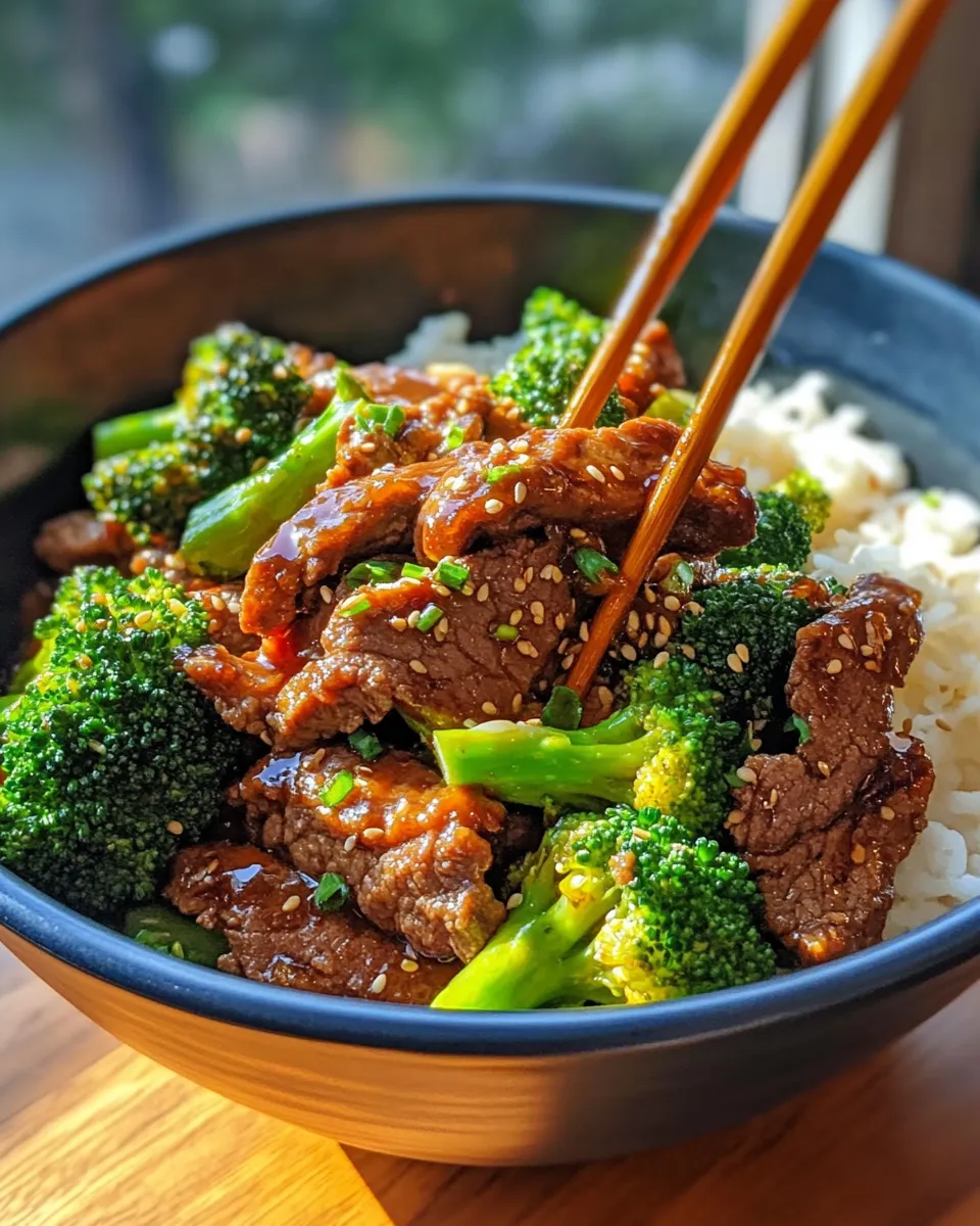 Easy Sweet Soy Garlic Beef and Broccoli Stir-Fry food shot