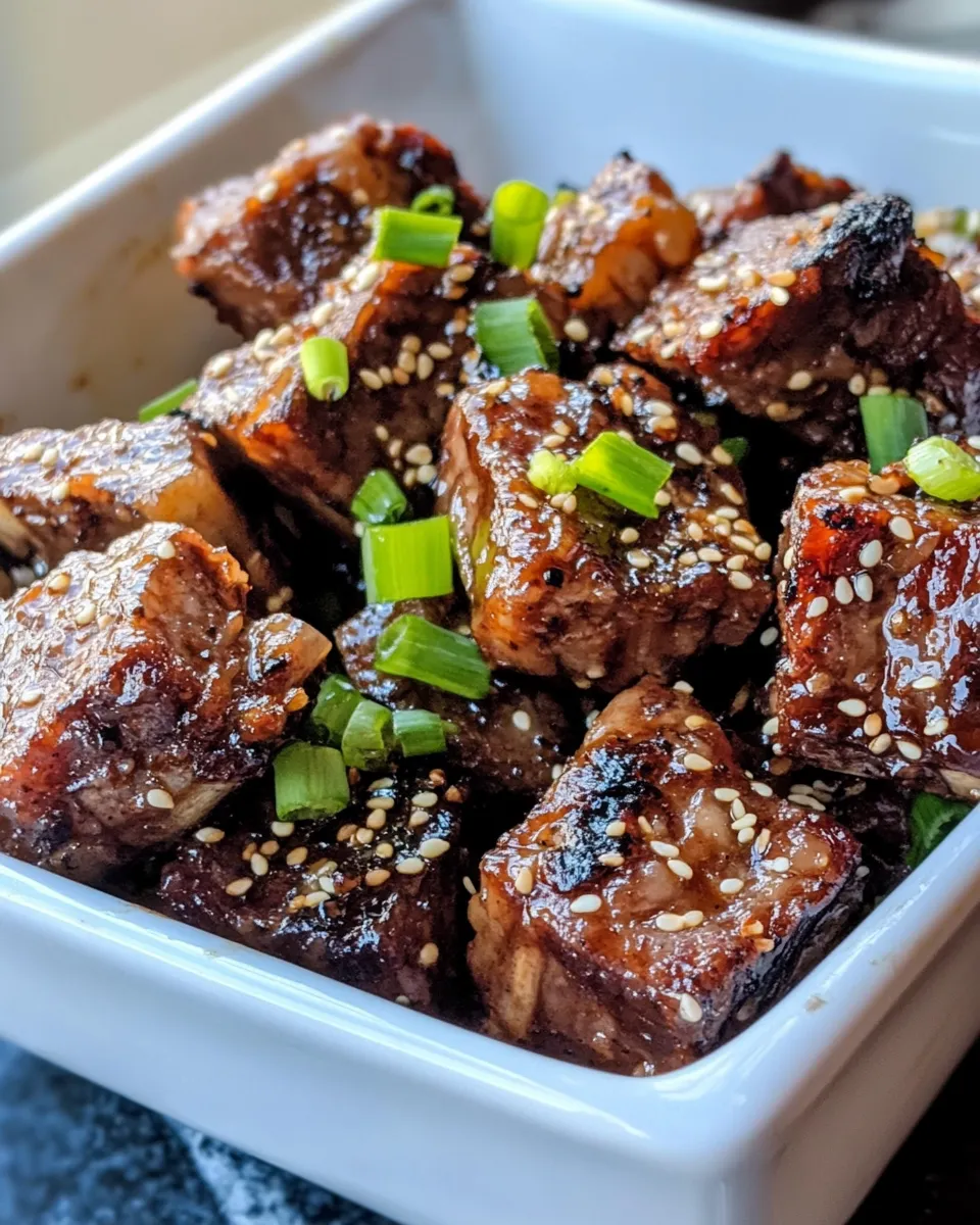 Easy Sweet Soy Garlic Sticky Ribs-Style Beef Short Bites recipe image