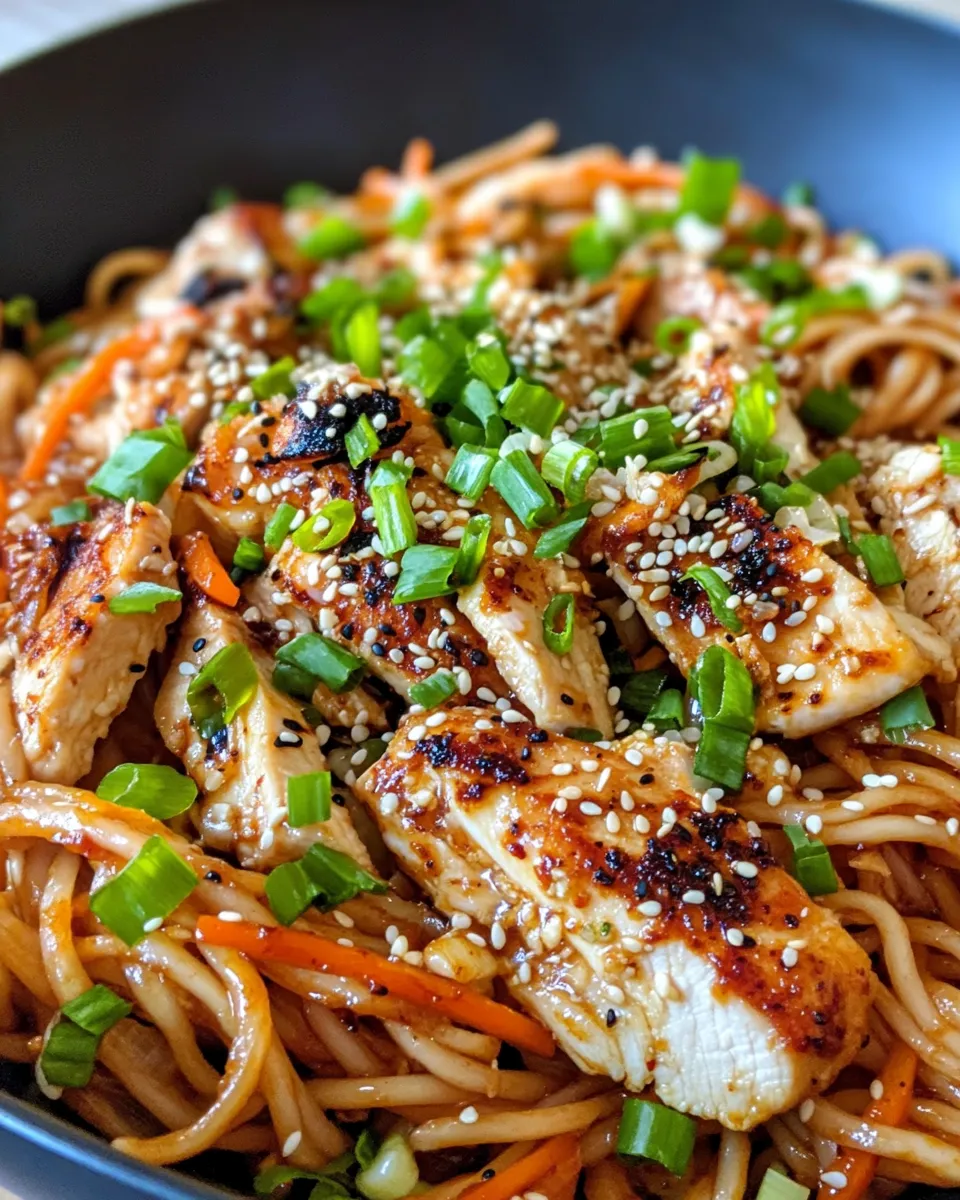 Classic Sweet and Spicy Gochujang Chicken Noodles recipe image