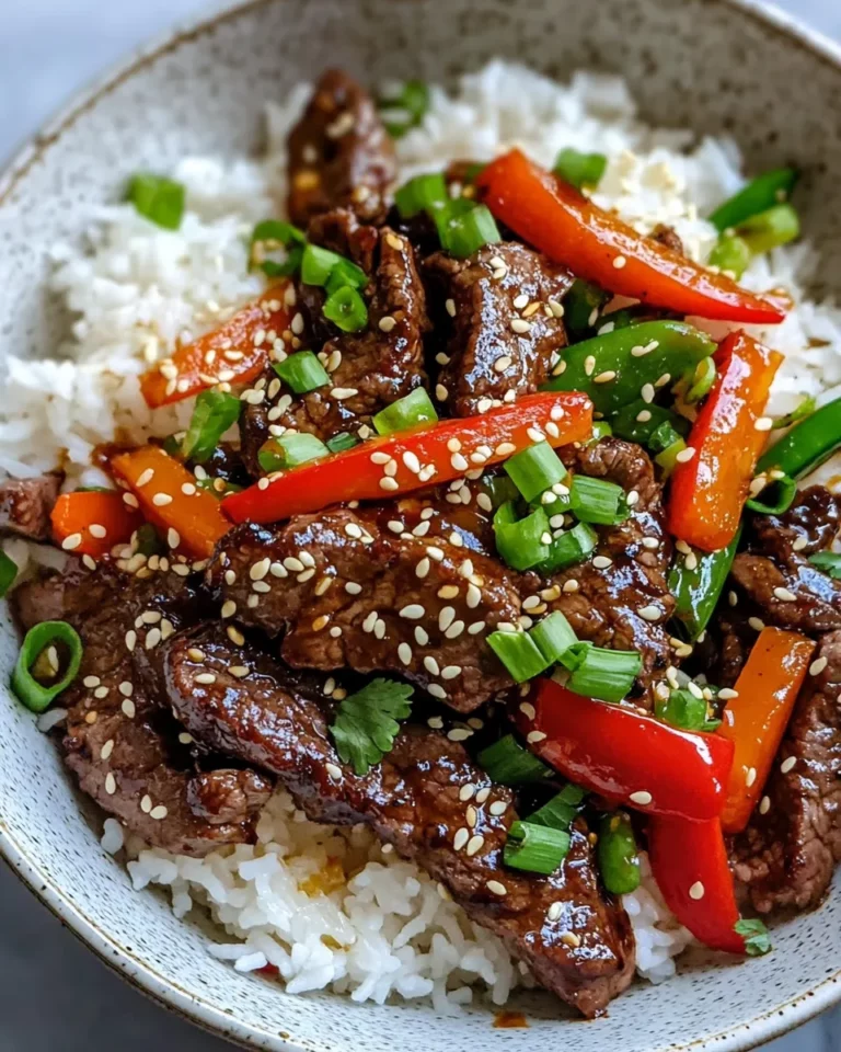 Homemade Sweet and Sticky Hoisin Beef Rice Bowls photo