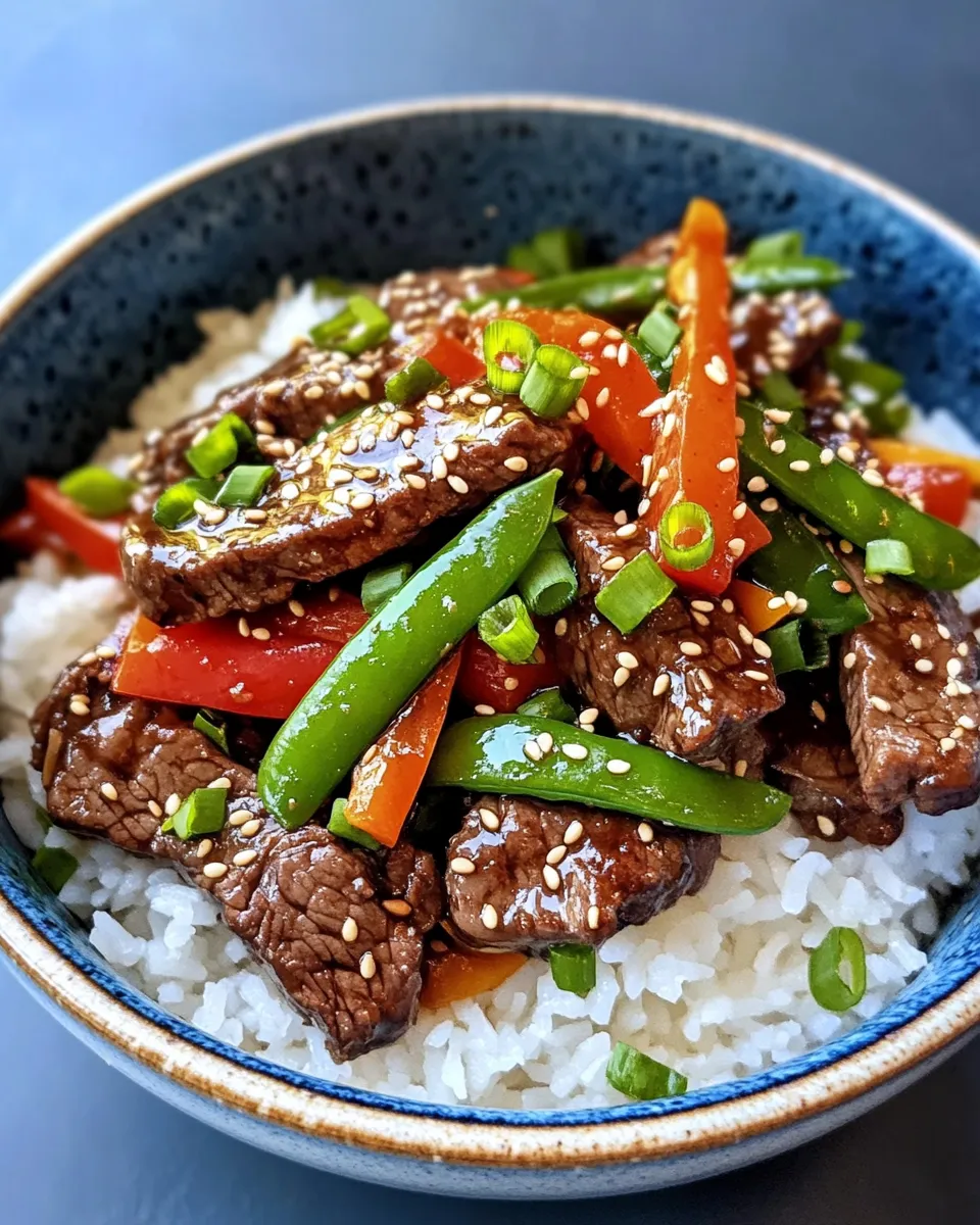 Delicious Sweet and Sticky Hoisin Beef Rice Bowls shot