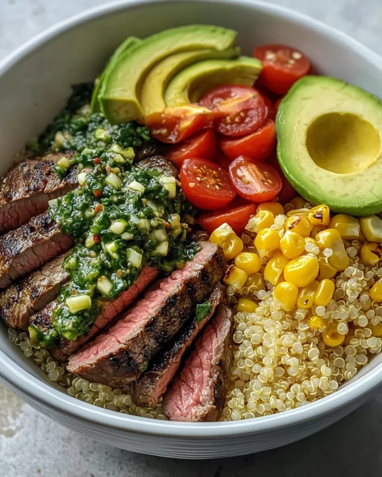 Homemade Zesty Chimichurri Steak Bowls with Charred Corn photo