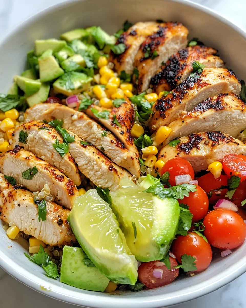 Classic Zesty Cilantro Lime Chicken Bowls with Corn Salsa image
