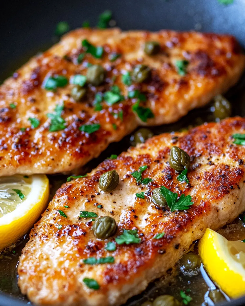 Classic Zesty Lemon Pepper Turkey Cutlets with Capers dish photo