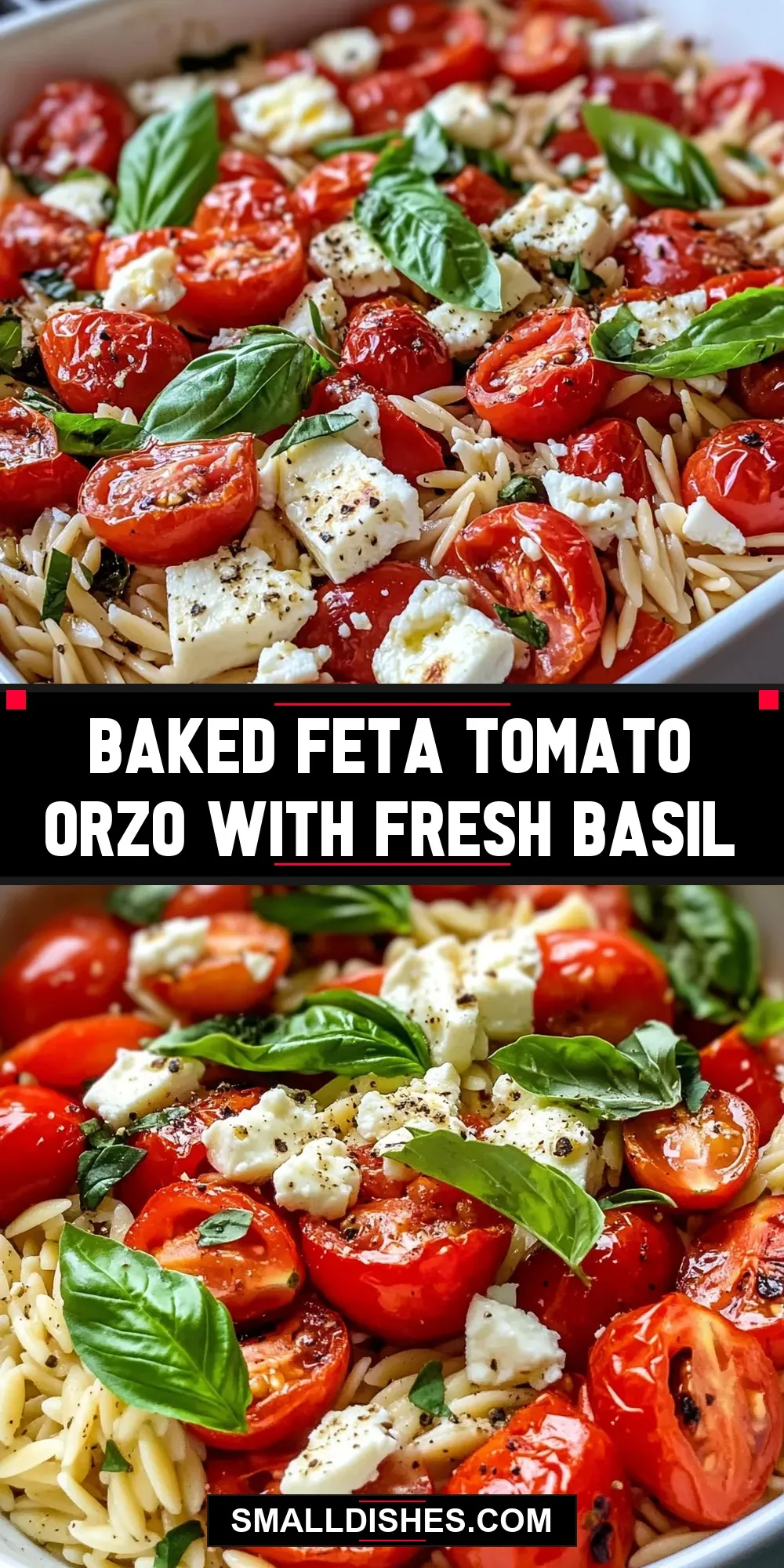 Easy Baked Feta Tomato Orzo With Fresh Basil Recipe
