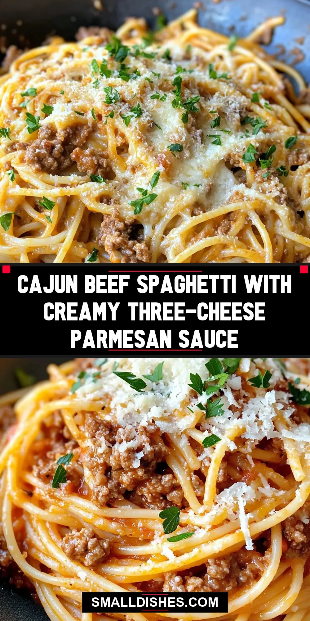 How To Make Ultimate Cajun Beef Spaghetti With Creamy Three-Cheese Parmesan Sauce