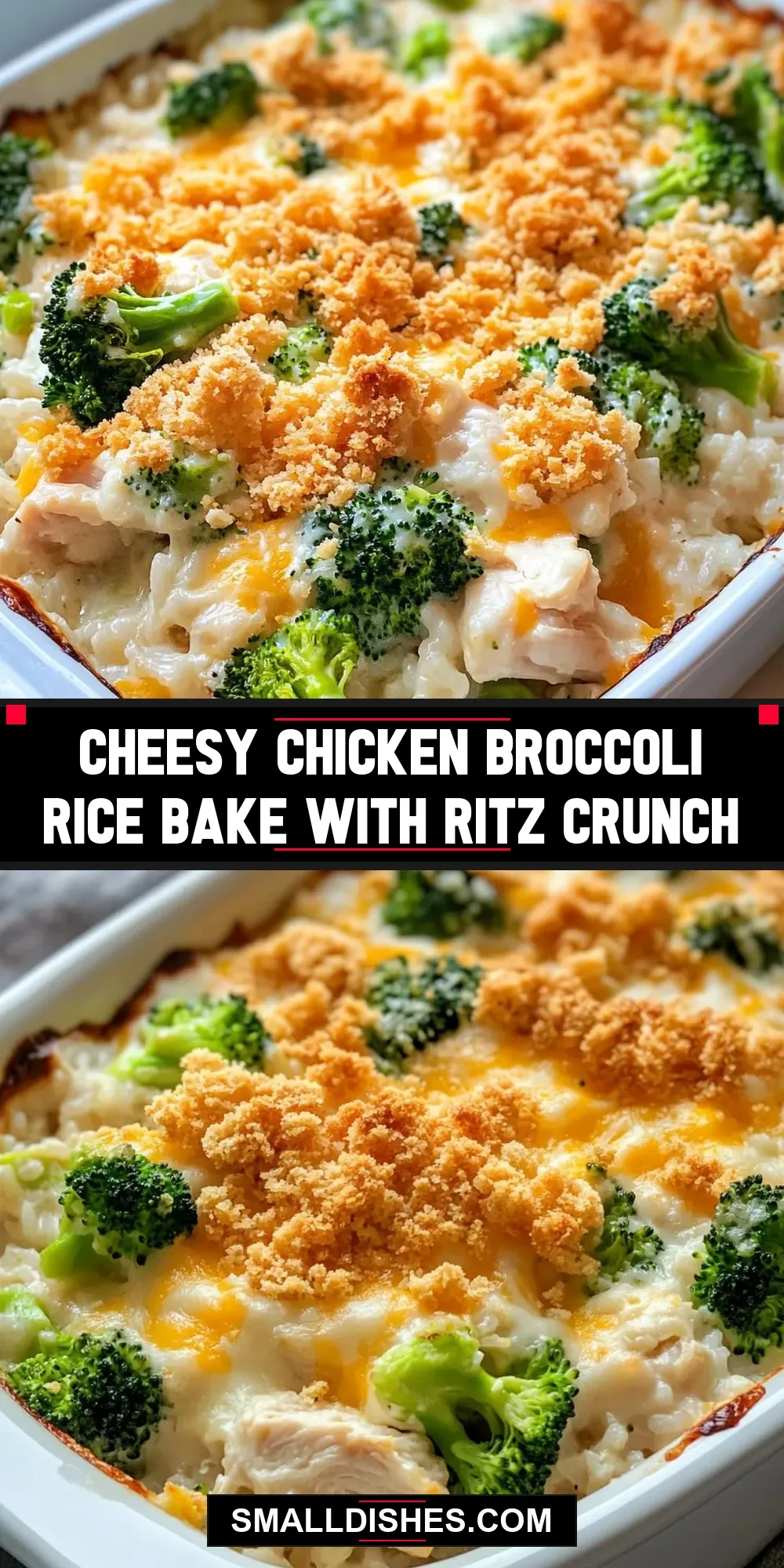 Cheesy Chicken Broccoli Rice Bake With Ritz Crunch (Homemade & Delicious)