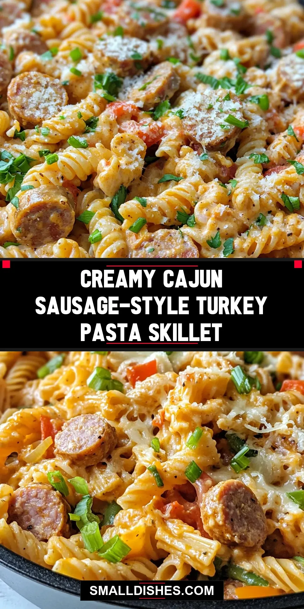 How To Make Amazing Creamy Cajun Sausage-Style Turkey Pasta Skillet