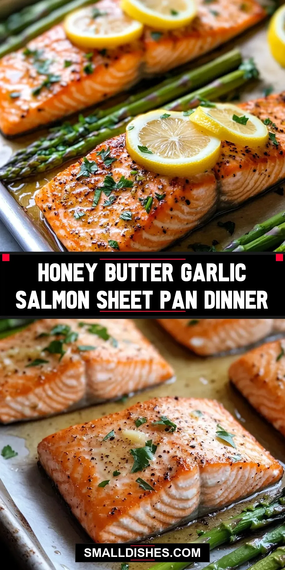 How To Make Healthy Honey Butter Garlic Salmon Sheet Pan Dinner