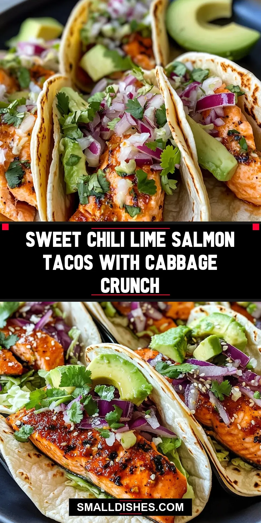 Sweet Chili Lime Salmon Tacos With Cabbage Crunch (Fresh & Delicious)