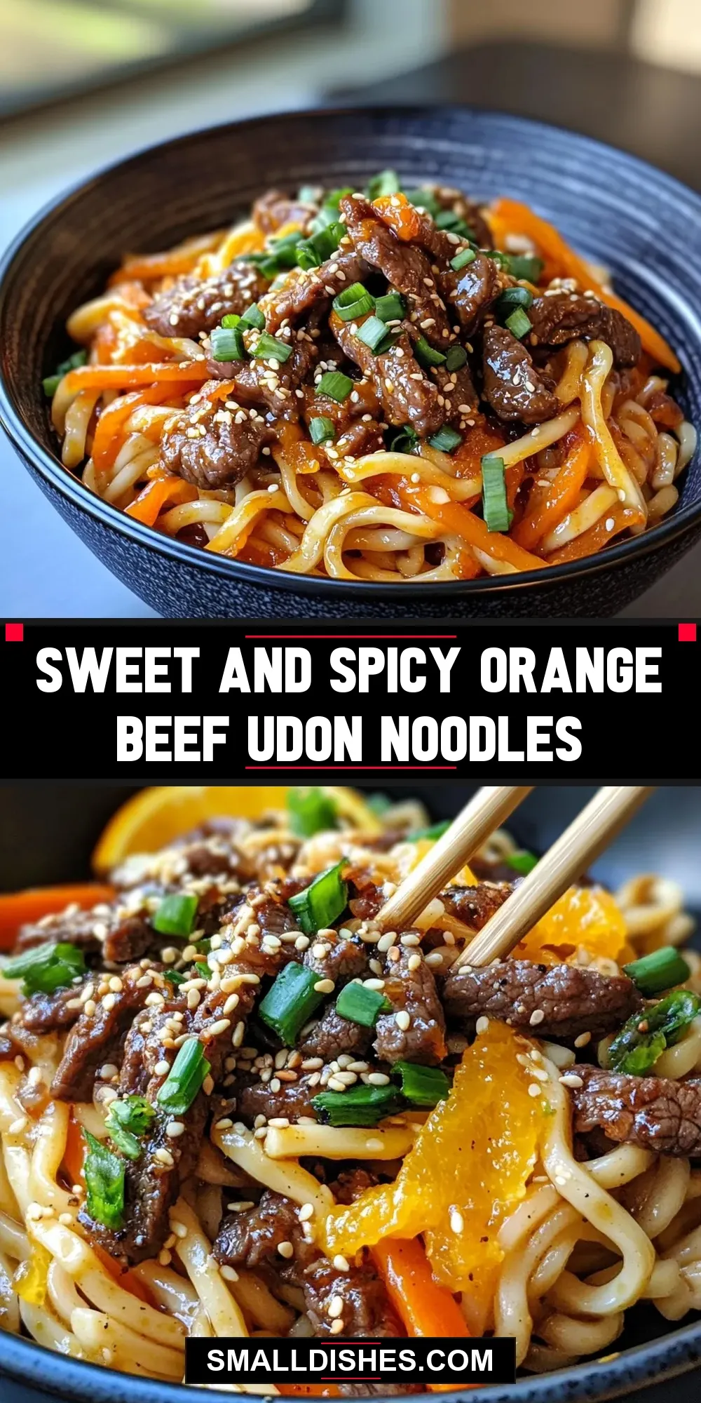 Sweet And Spicy Orange Beef Udon Noodles (Homemade & Delicious)