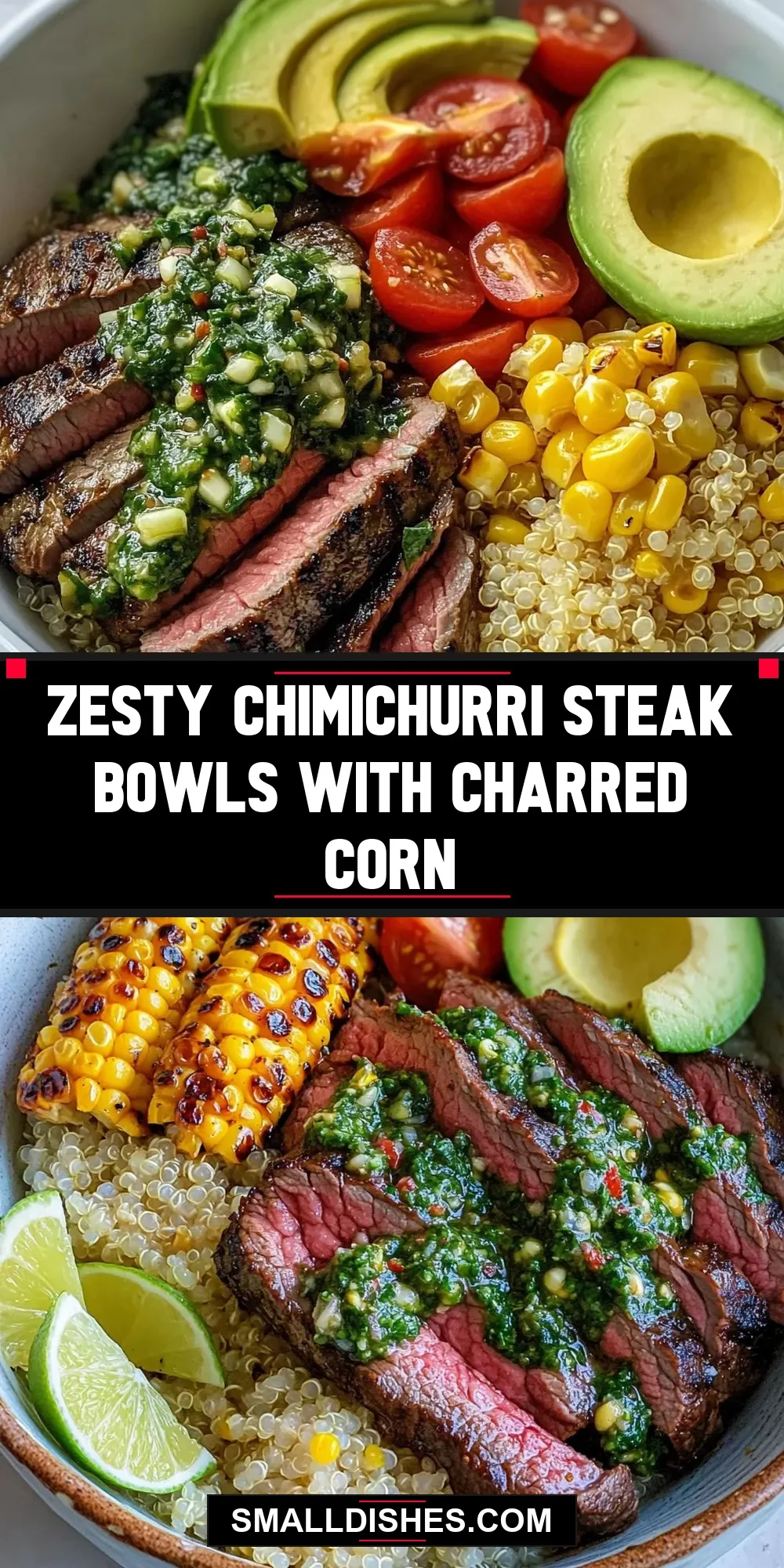 How To Make Quick Zesty Chimichurri Steak Bowls With Charred Corn