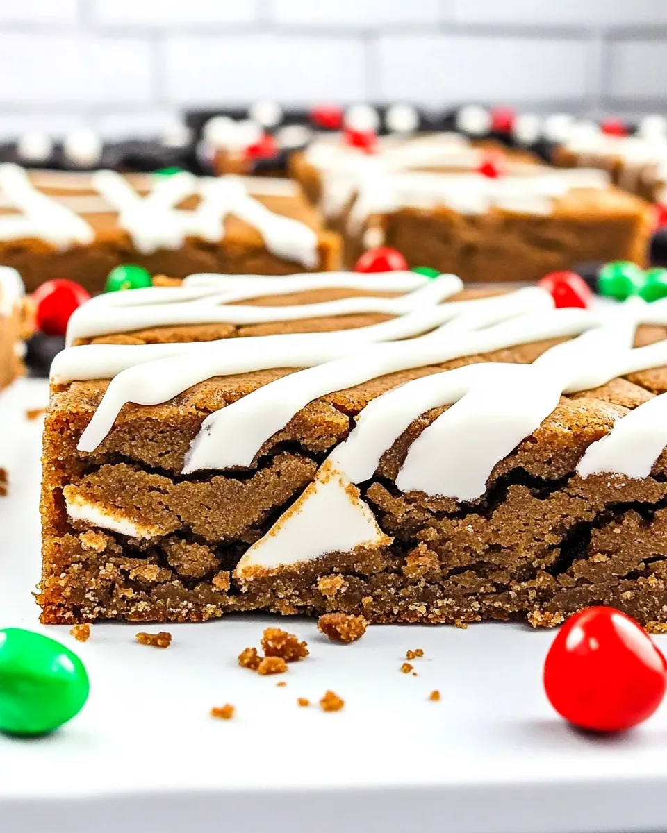 Delicious BEST Gingerbread Cookie Bars shot