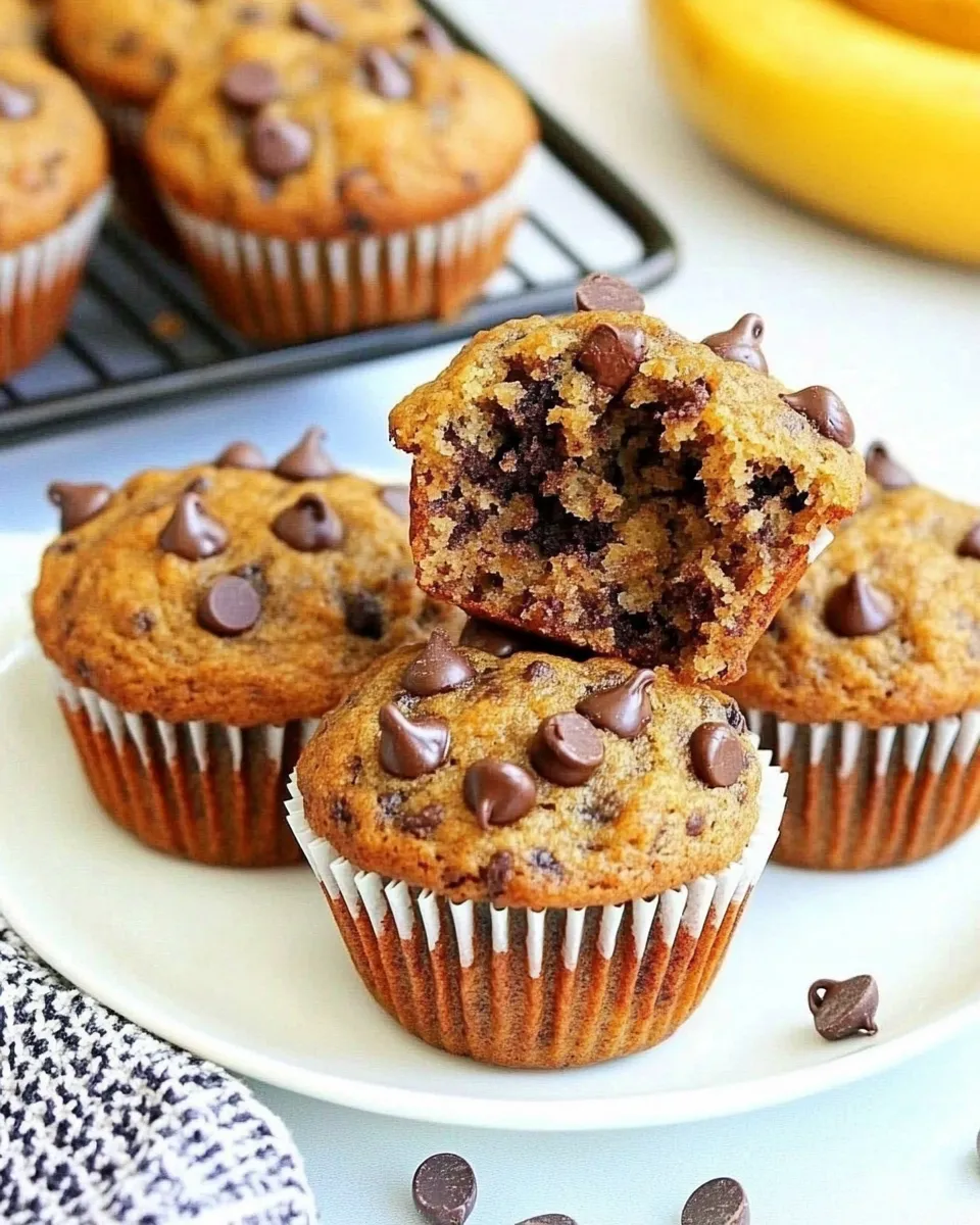 Homemade Banana Chocolate Chip Muffins photo