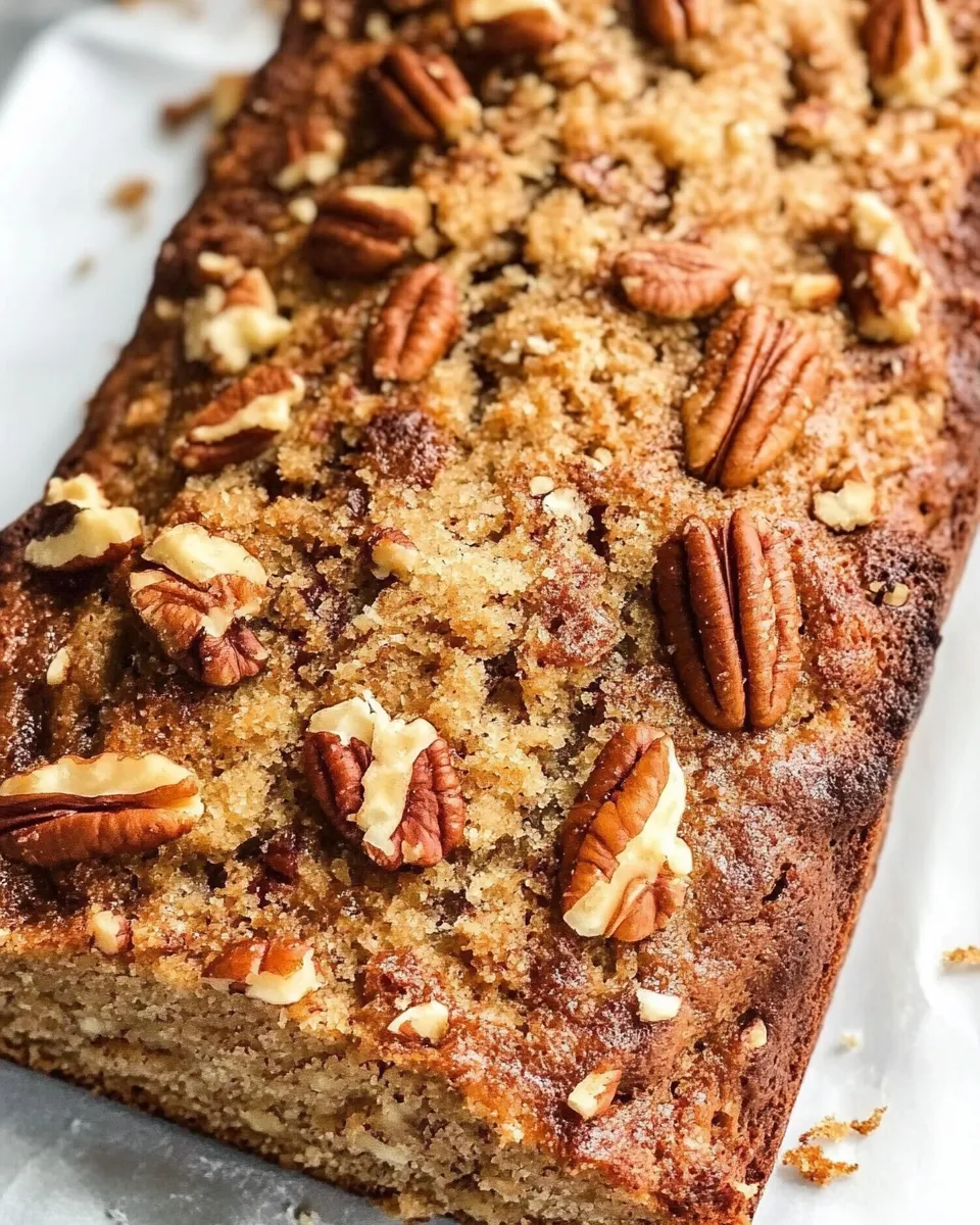 Delicious Banana Pecan Bread shot