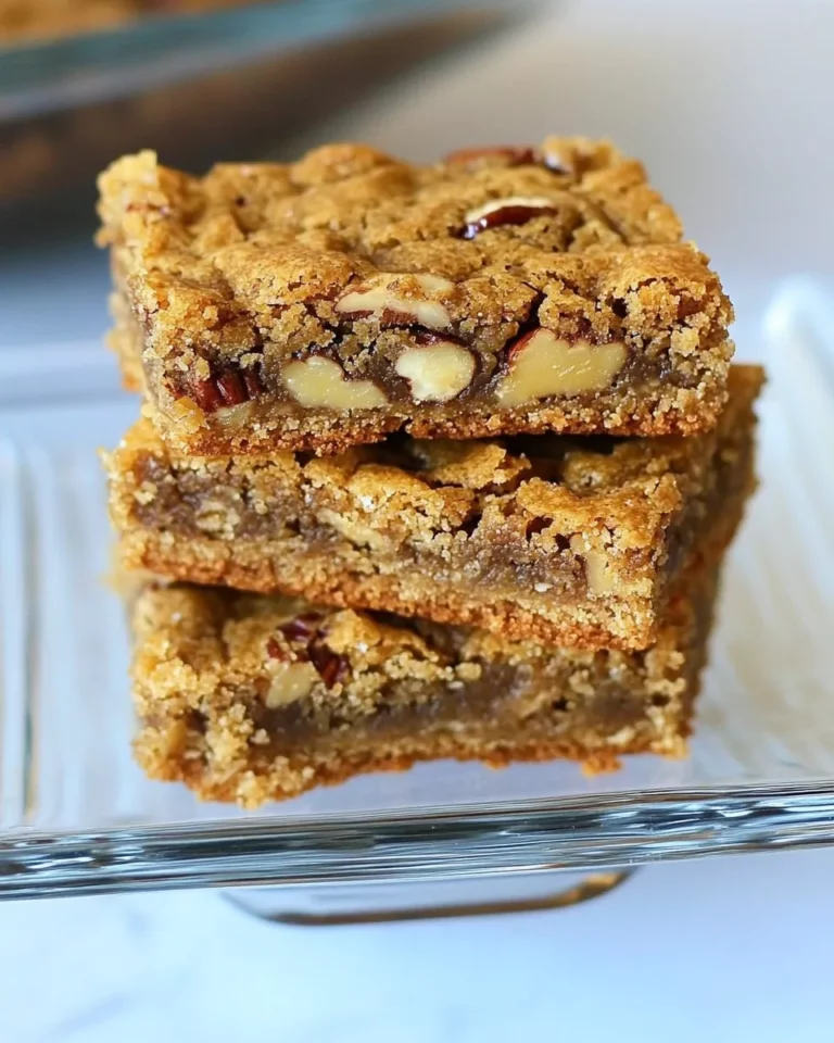 Homemade Brown Butter Toffee Pecan Blondies photo