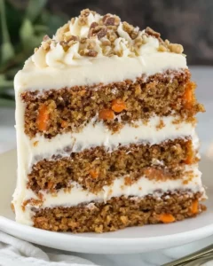Homemade Caramel Filled Carrot Cake with Cream Cheese Frosting photo