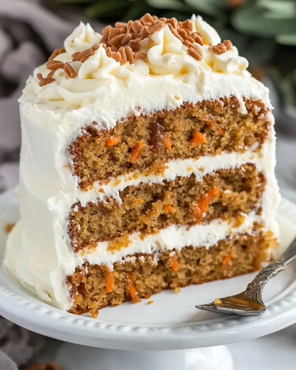 Perfect Caramel Filled Carrot Cake with Cream Cheese Frosting recipe photo