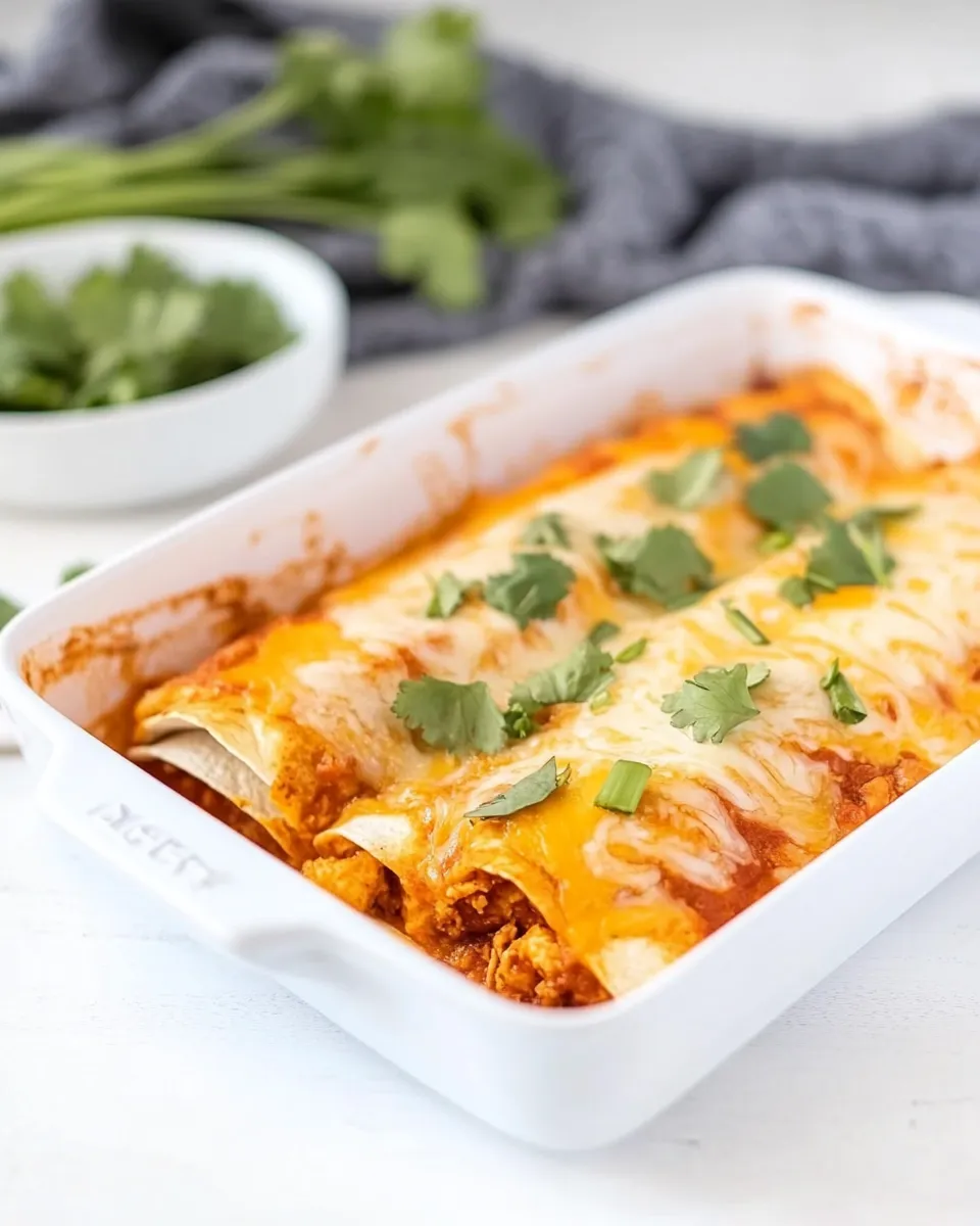 Delicious Cheese Enchiladas shot