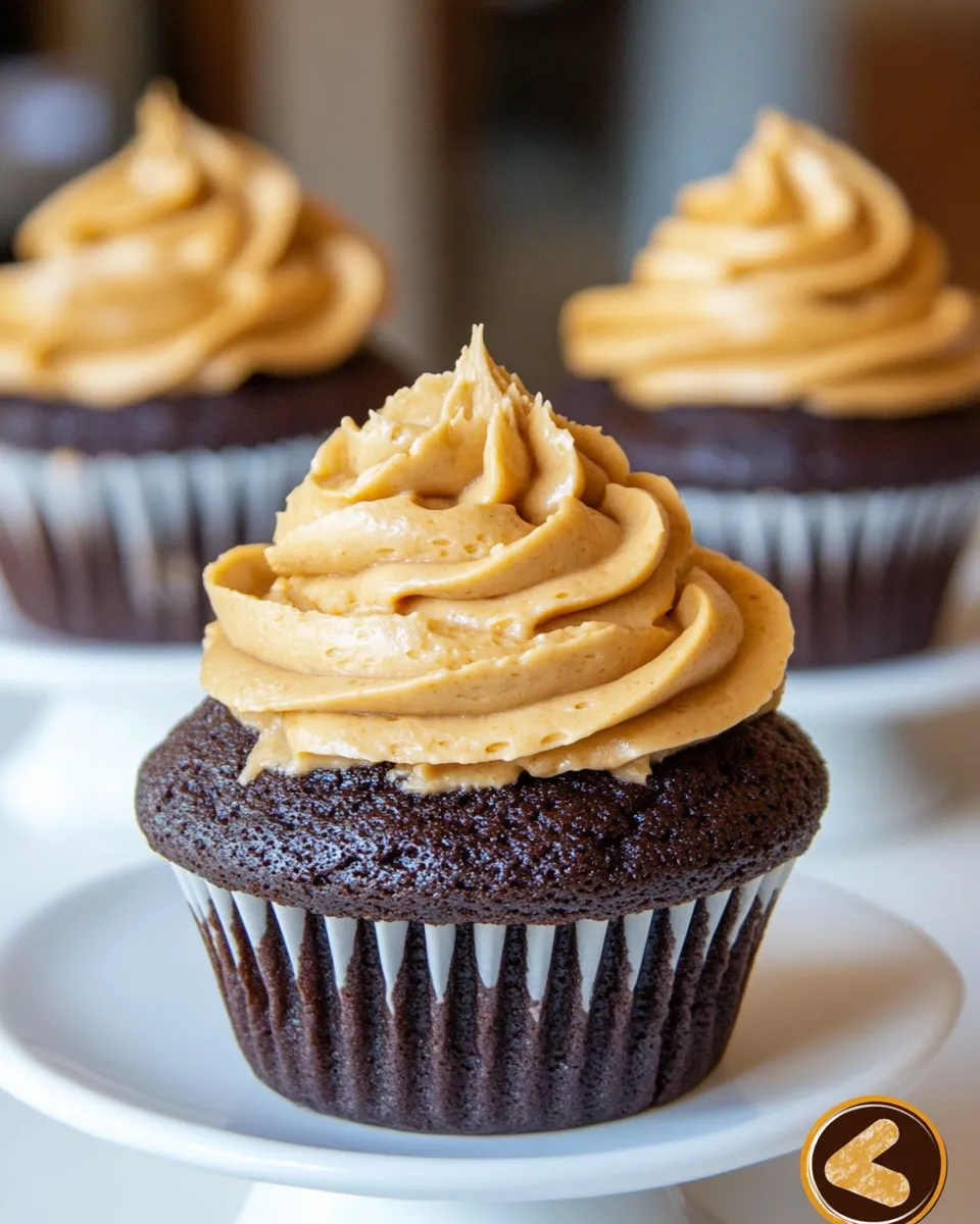 Classic Chocolate Cupcakes with Peanut Butter Frosting image