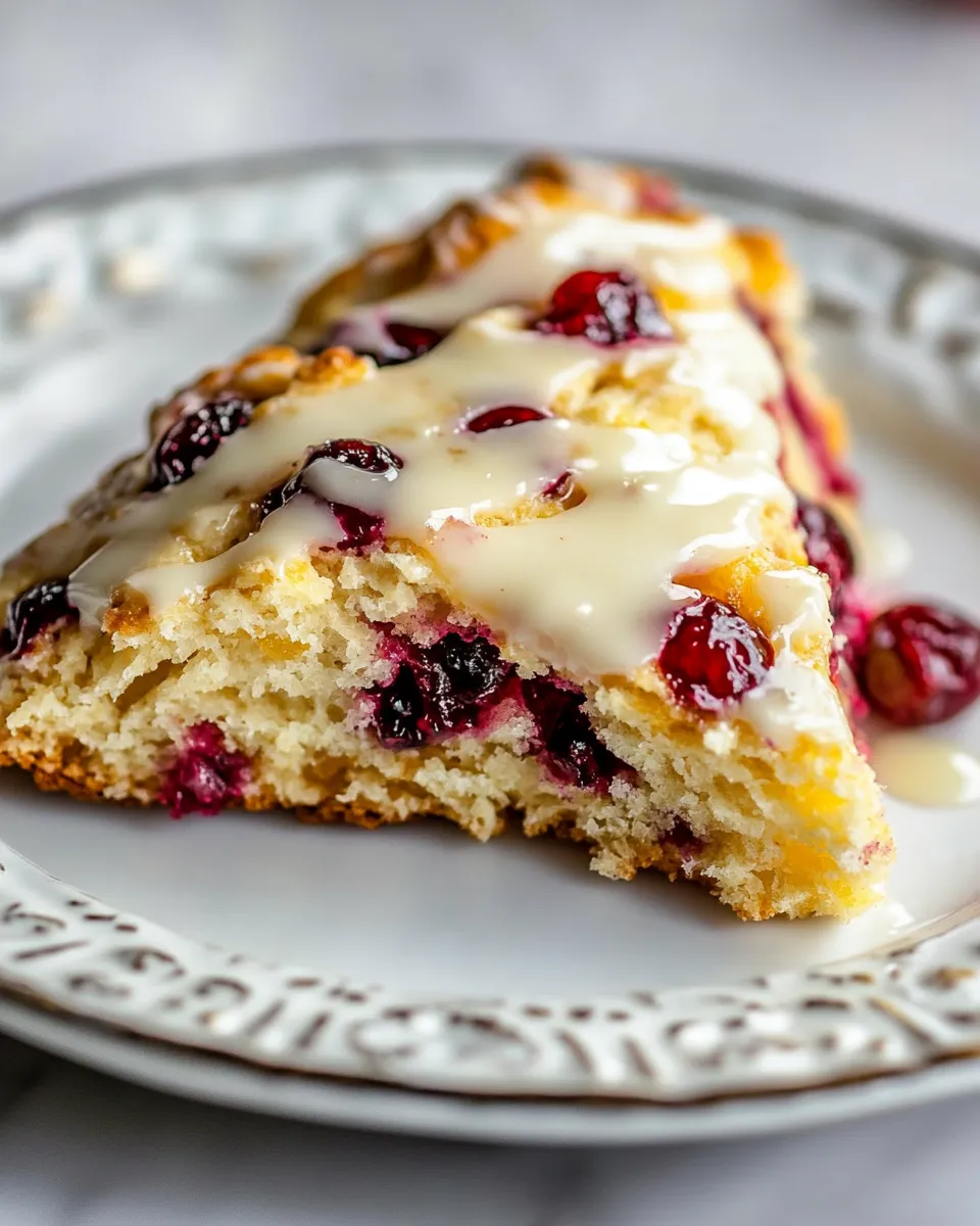 Delicious Cranberry Orange Scones (Bakery-Style) image