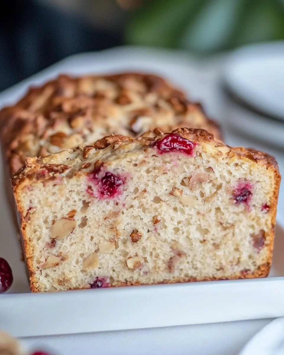 Delicious Cranberry Walnut Bread shot