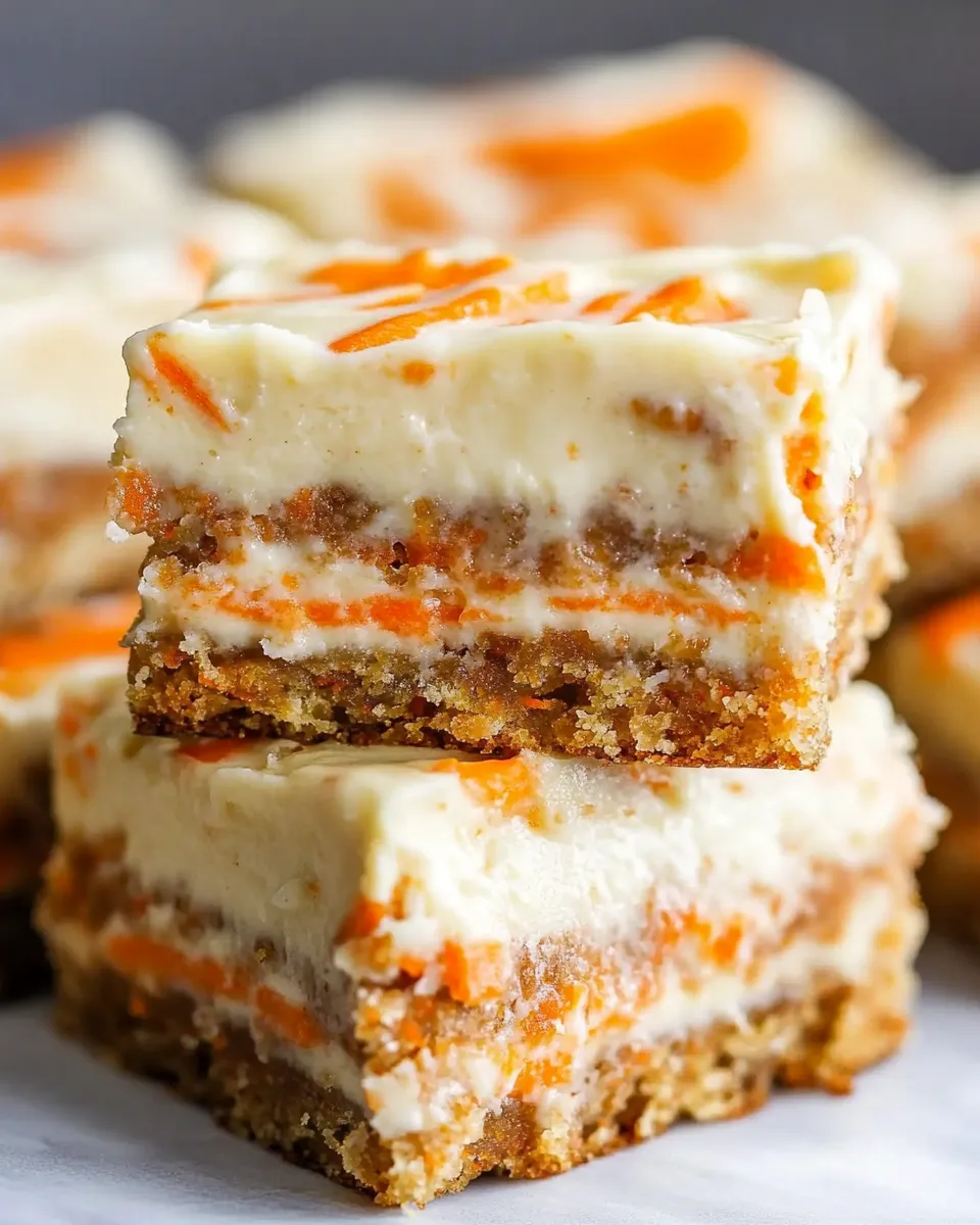 Homemade Cream Cheese Carrot Cake Bars recipe photo