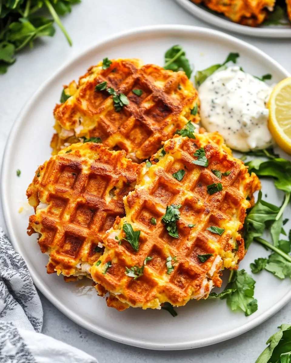 Classic Easy (10-minute) Waffled Salmon Cakes image