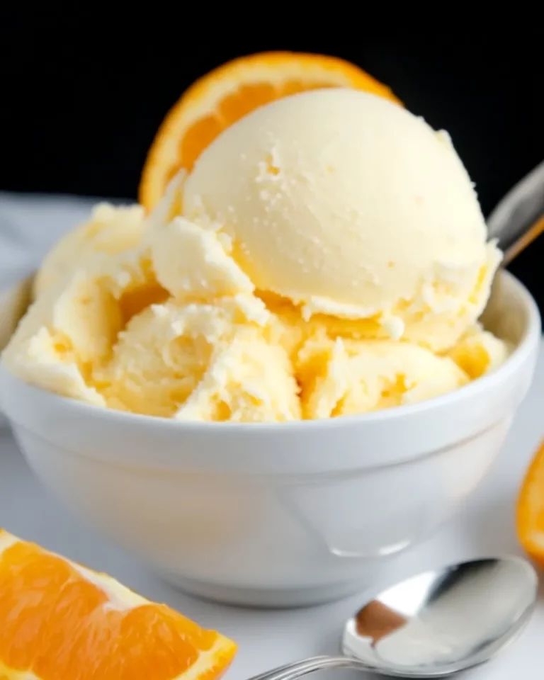 Homemade Fresh Orange Sherbet photo