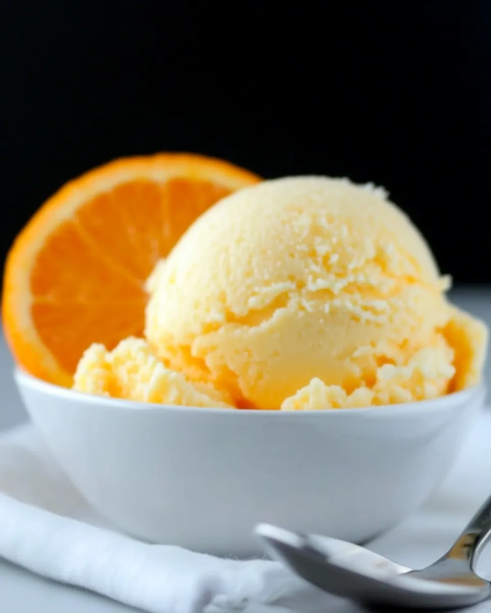 Easy Fresh Orange Sherbet recipe photo