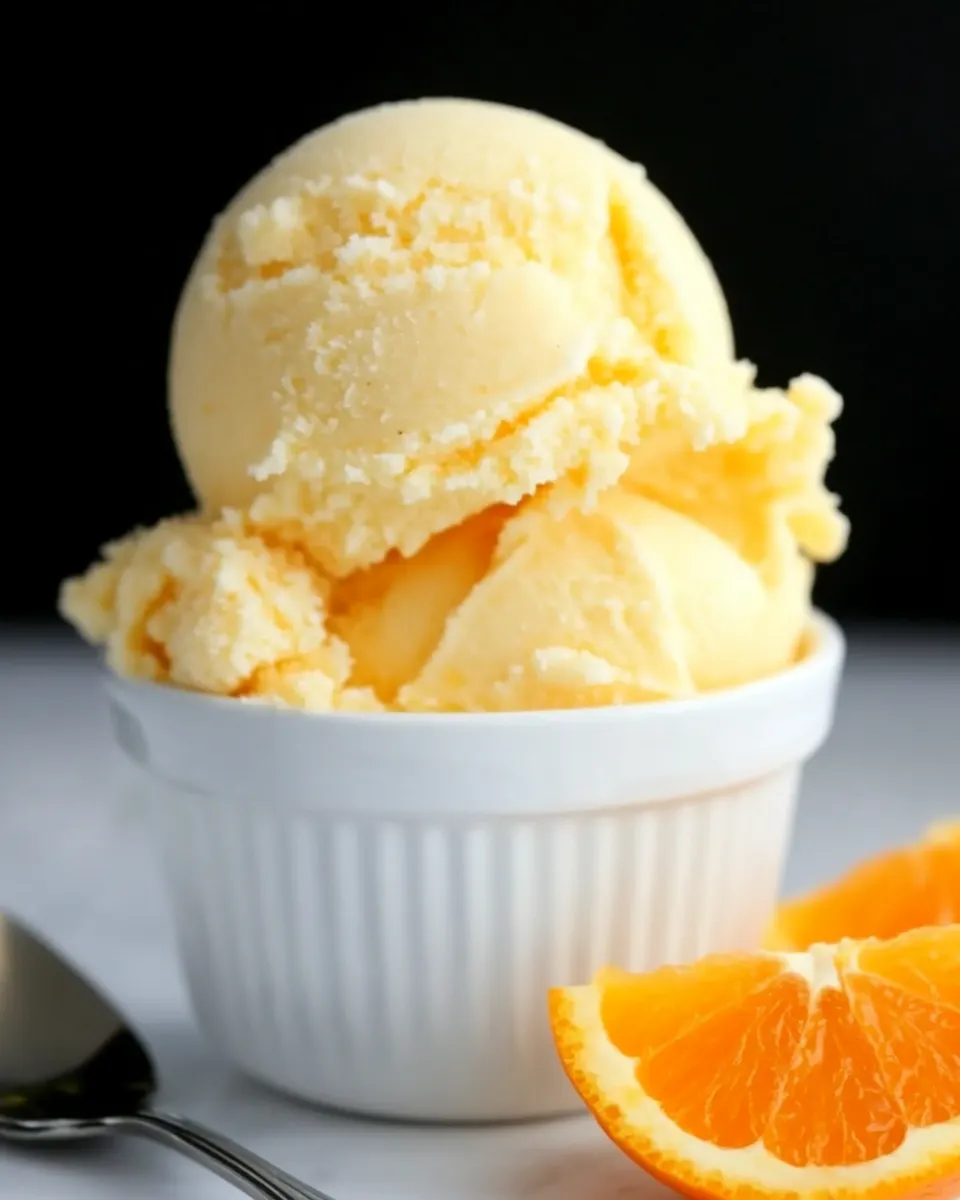 Delicious Fresh Orange Sherbet shot