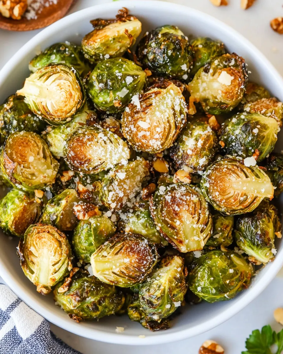 Homemade Garlic Parmesan Roasted Brussels Sprouts photo