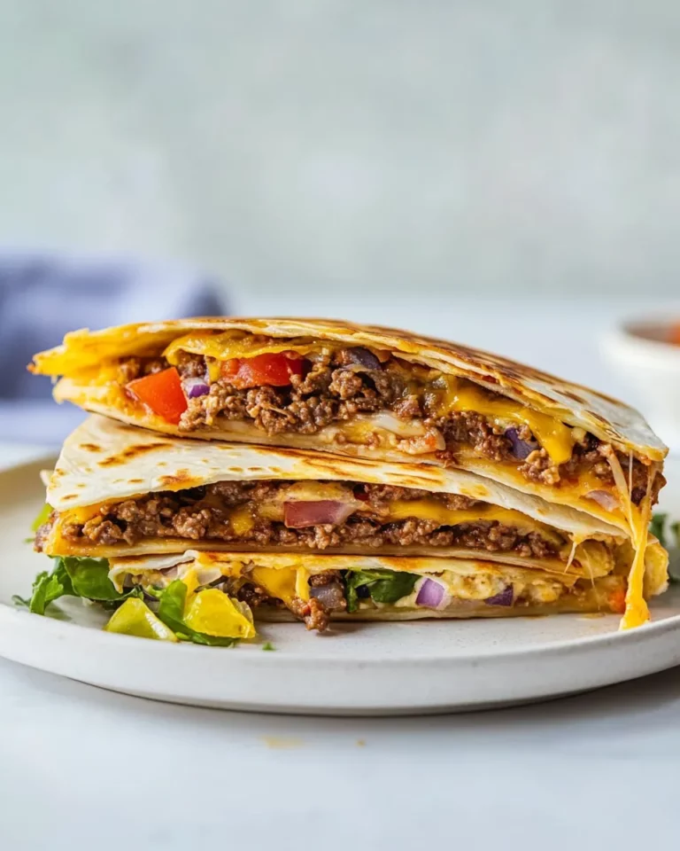 Homemade Hamburger Quesadilla photo
